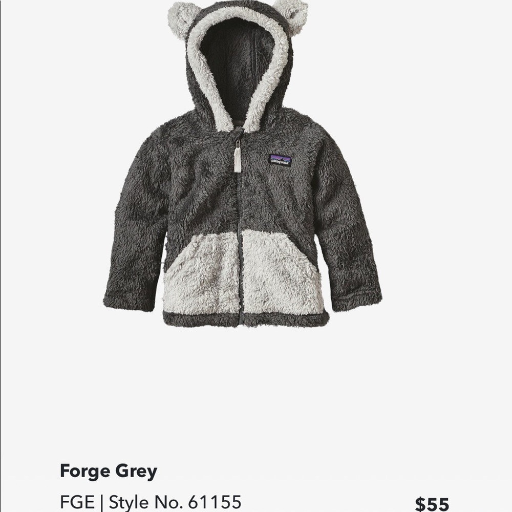 EUC 12-18 month Patagonia Furry Friends Hoody